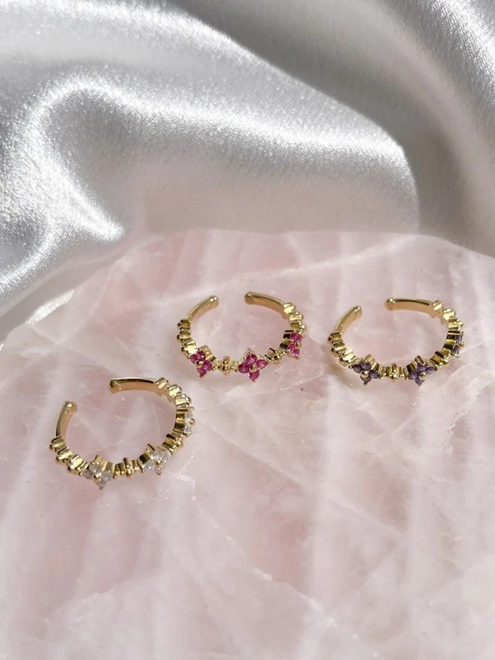 Flower Tiara 925 Silver Ring